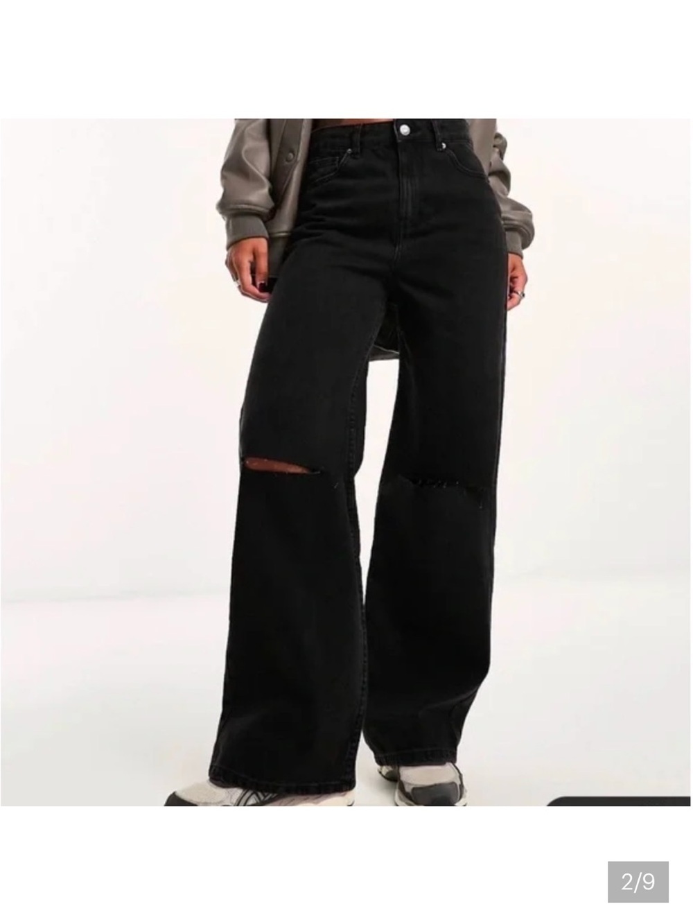 Zara NWT Black Wide-Leg High Waisted Jeans US4